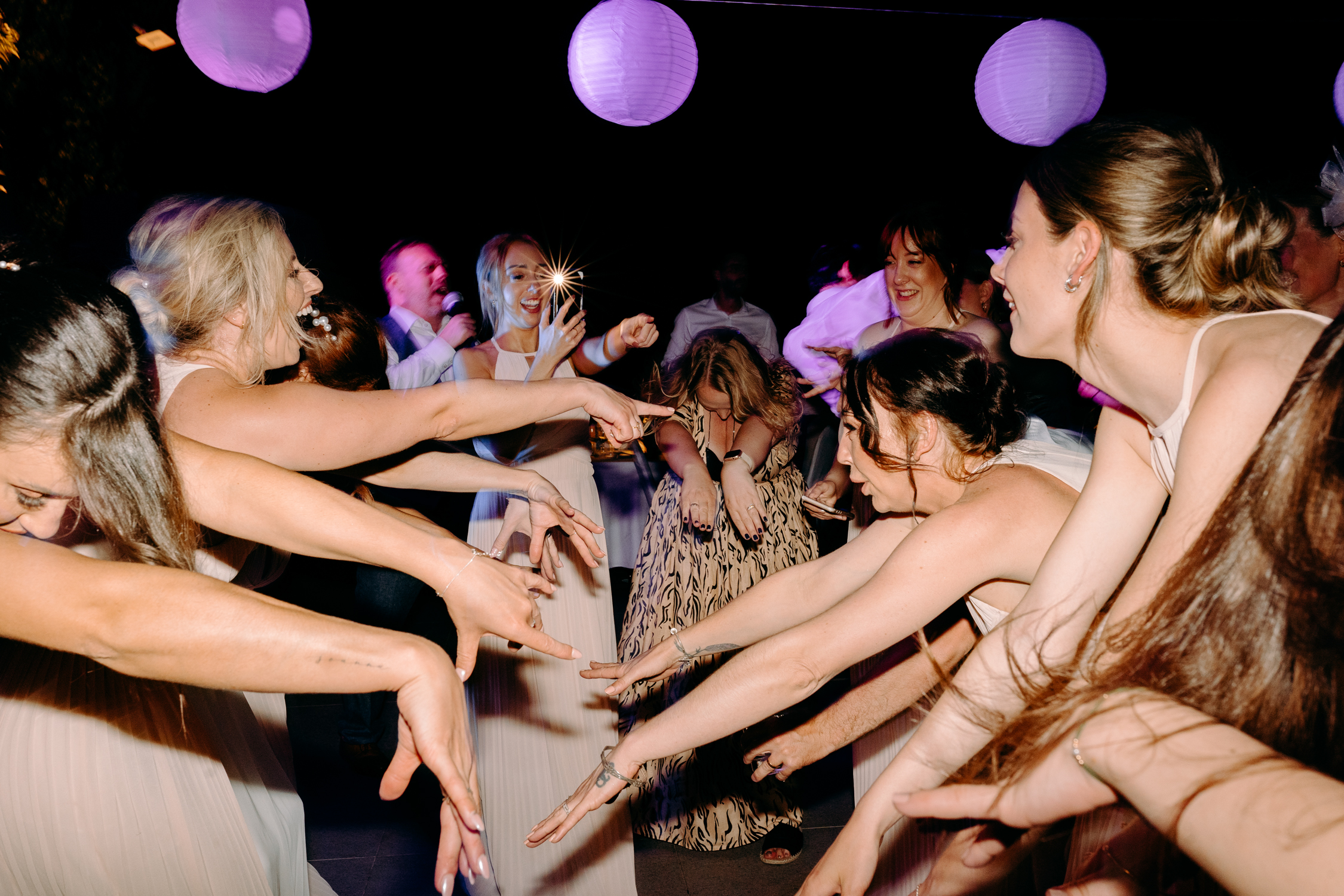 fun dance floor with jane mcdonald at a wedding in croatia