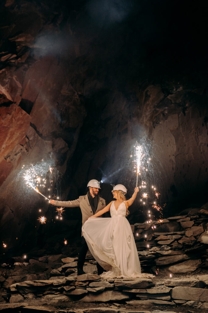 elopement photography in honister slate mine in the lake district