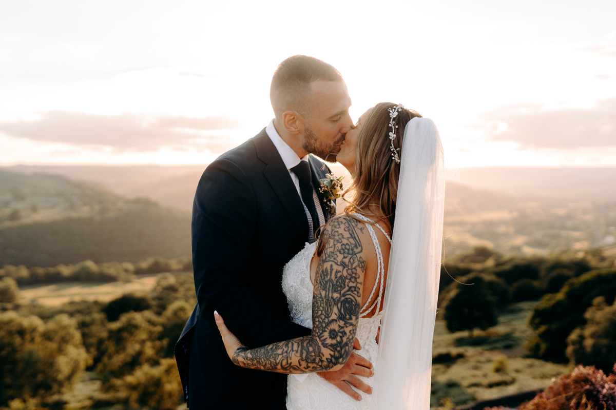 natural wedding photography at summer wedding at Peak District wedding venue, The Maynard