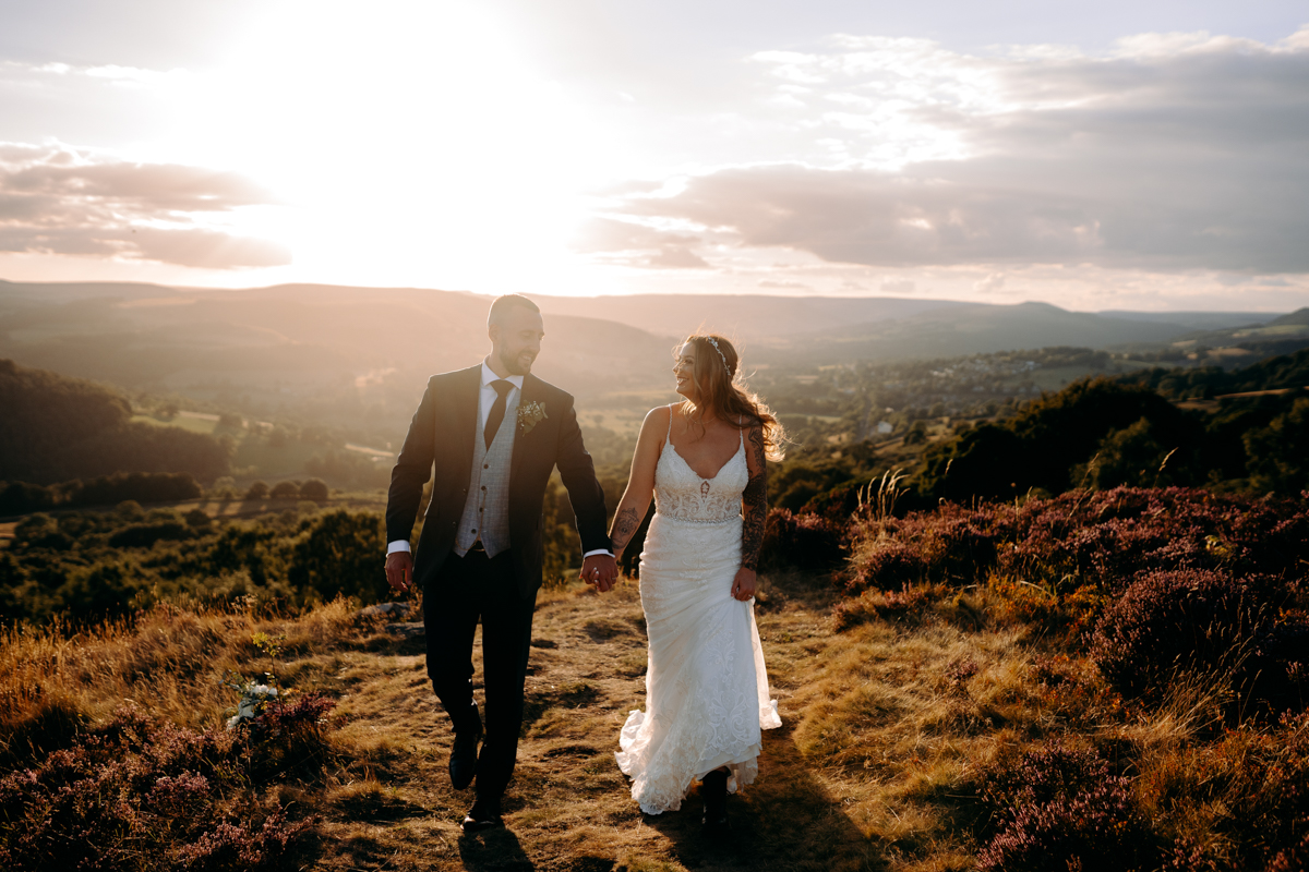 natural wedding photography at summer wedding at Peak District wedding venue, The Maynard