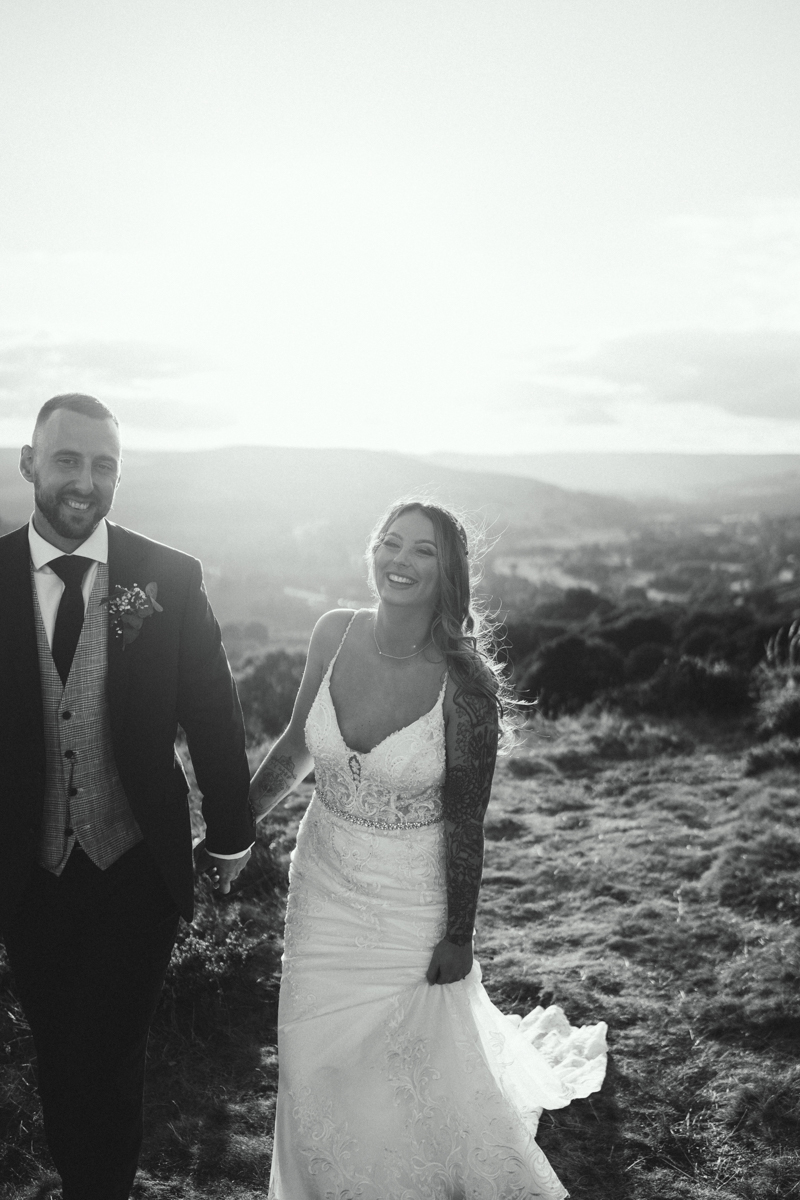 natural wedding photography at summer wedding at Peak District wedding venue, The Maynard