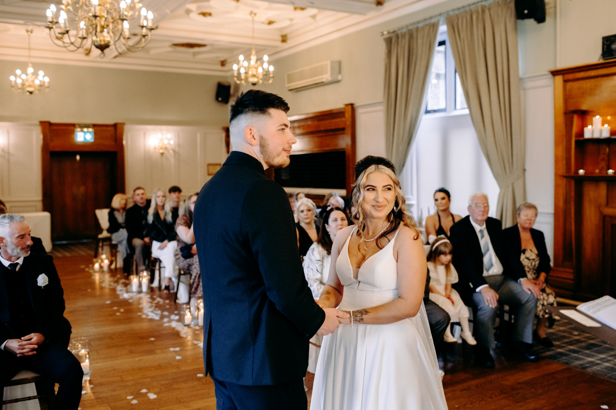 natural wedding photography at Autumn wedding at Peak District wedding venue, The Maynard
