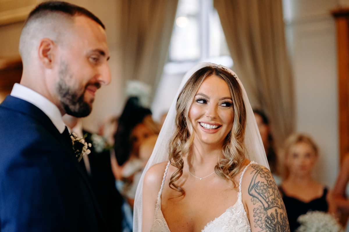 natural wedding photography at summer wedding at Peak District wedding venue, The Maynard
