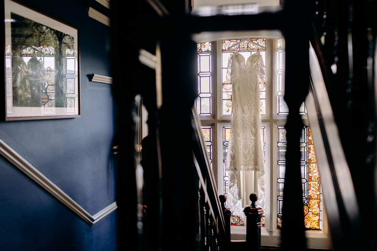natural wedding photography at winter wedding at Peak District wedding venue, The Maynard