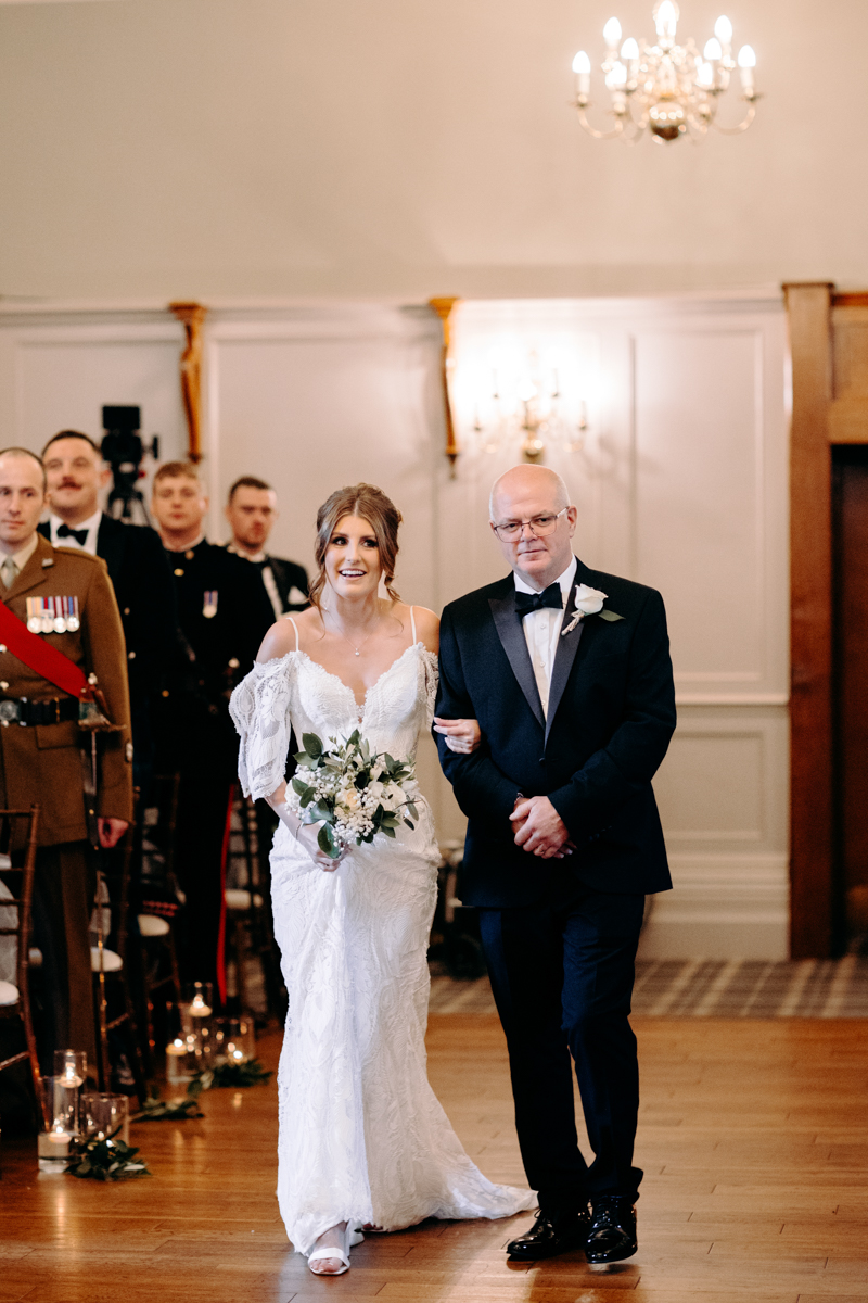 natural wedding photography at winter wedding at Peak District wedding venue, The Maynard