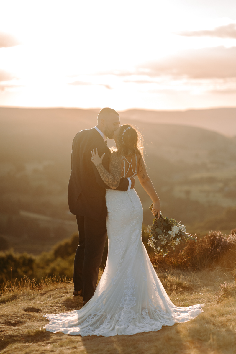 natural wedding photography at summer wedding at Peak District wedding venue, The Maynard