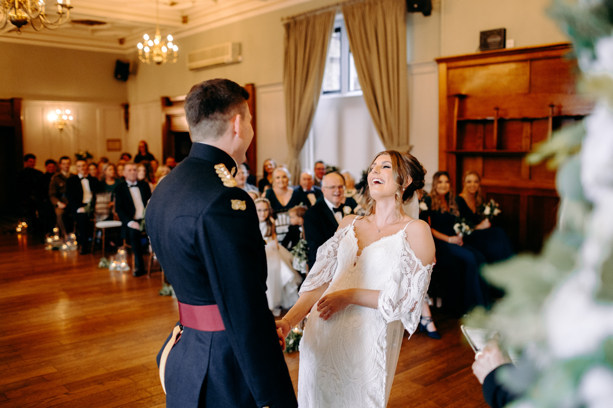 natural wedding photography at winter wedding at Peak District wedding venue, The Maynard