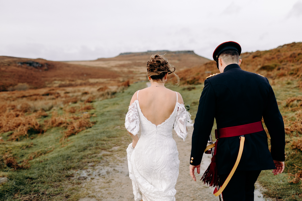 natural wedding photography at winter wedding at Peak District wedding venue, The Maynard