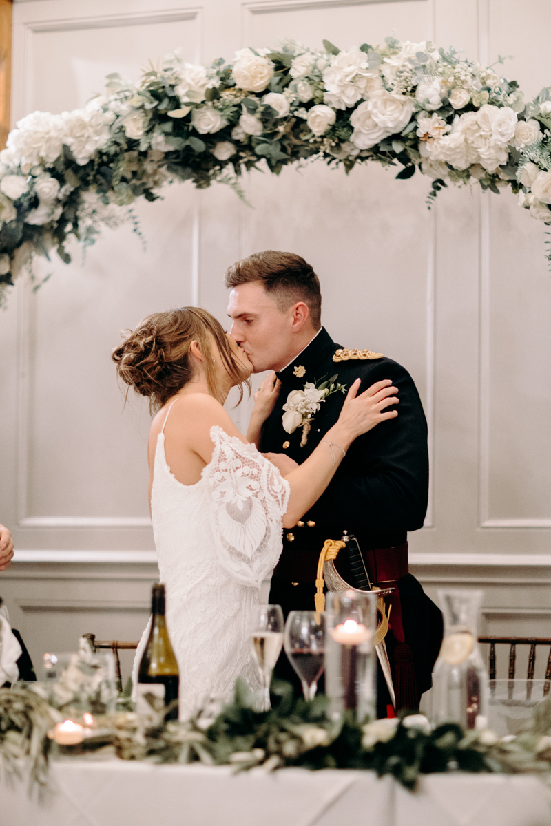 natural wedding photography at winter wedding at Peak District wedding venue, The Maynard