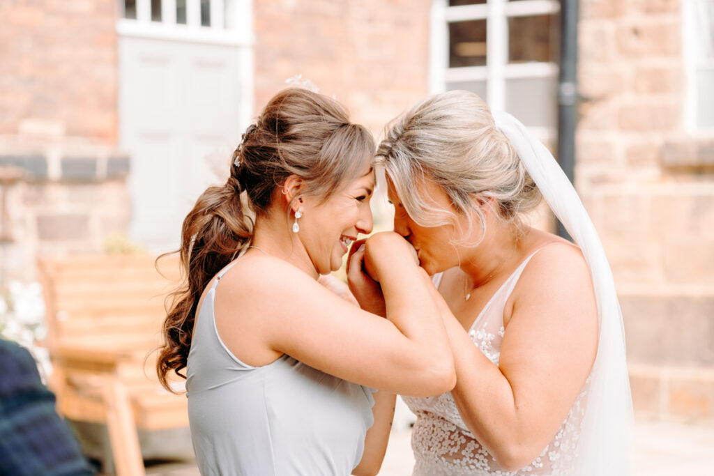 natural, candid wedding photography at summer wedding at The West Mill, Derby wedding venue