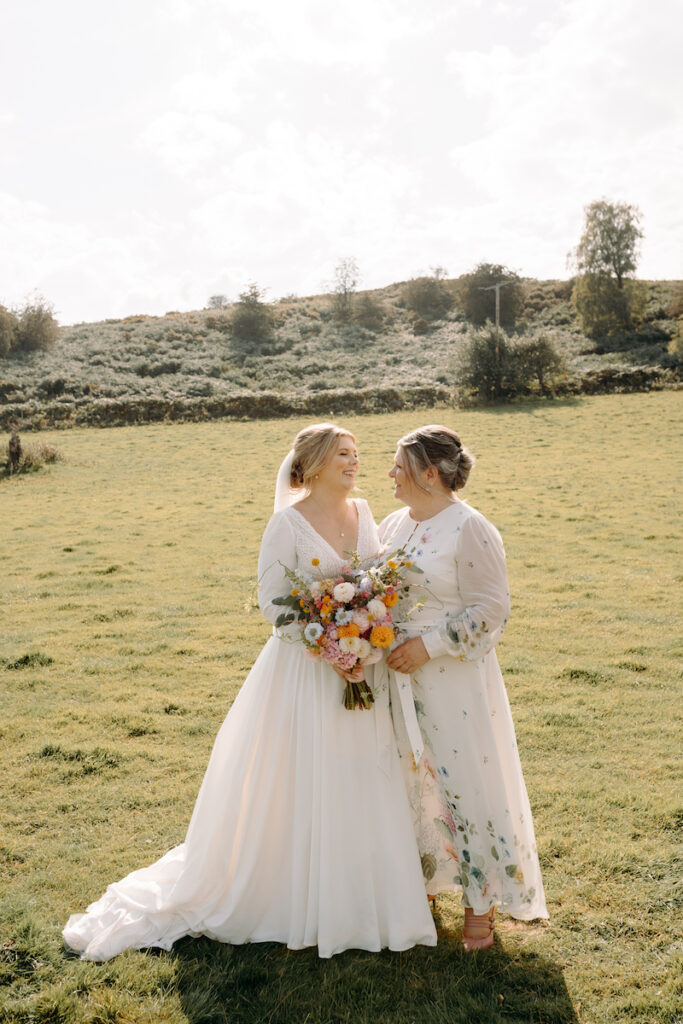 natural wedding photography at DIY marquee wedding in north wales