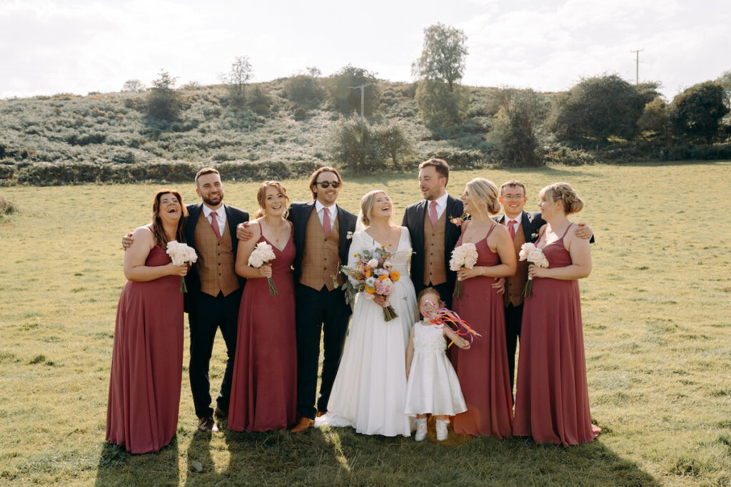 natural wedding photography at DIY marquee wedding in north wales