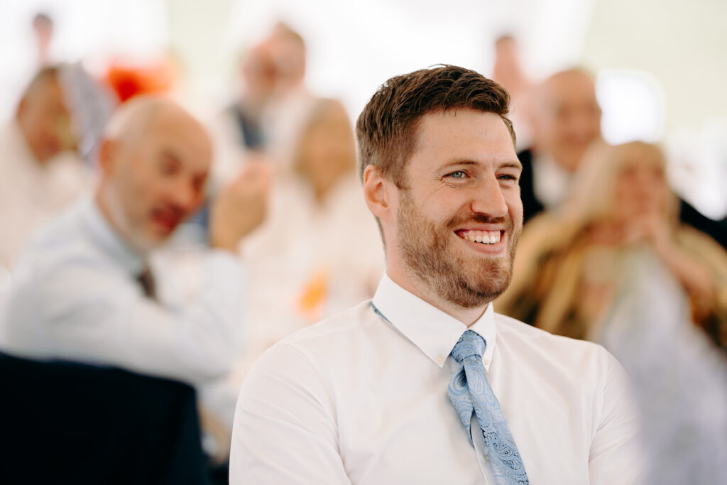 natural wedding photography at DIY marquee wedding in north wales