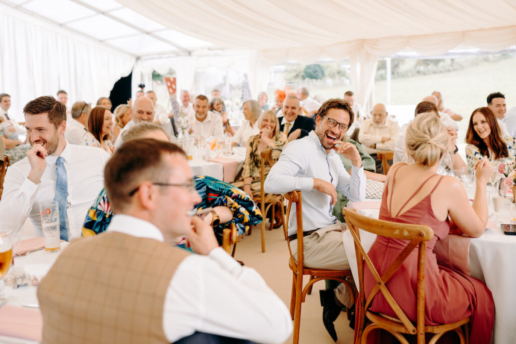 natural wedding photography at DIY marquee wedding in north wales