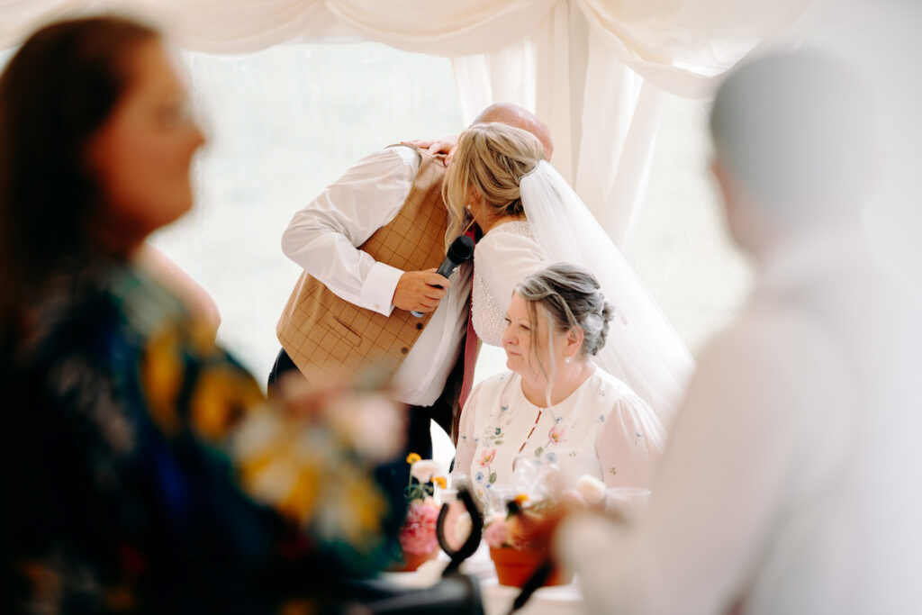 natural wedding photography at DIY marquee wedding in north wales
