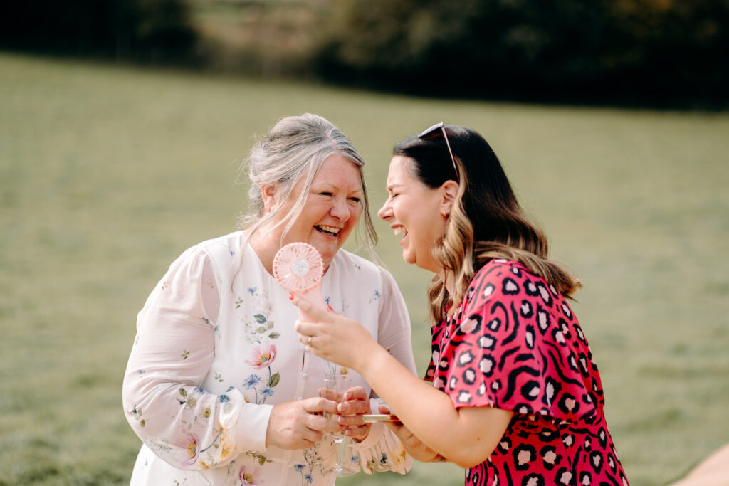 natural wedding photography at DIY marquee wedding in north wales