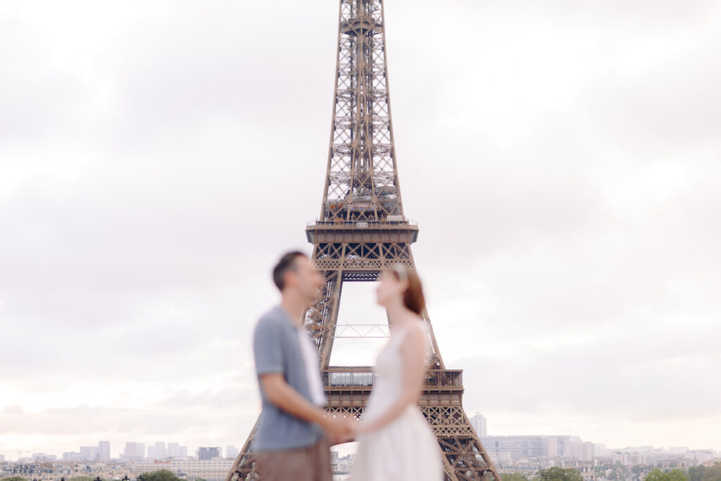 Trocadero square engagement photoshoot