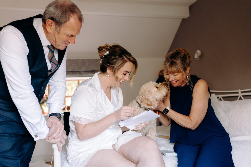 Natural wedding photography at Bridal prep in Buxton