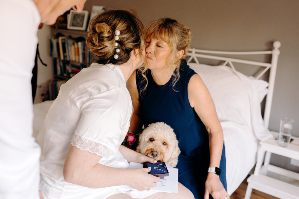 Natural wedding photography at Bridal prep in Buxton
