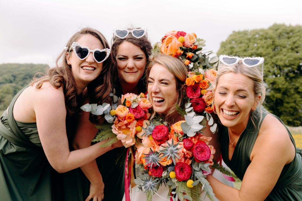 fun wedding photographer in the peak district, at eyam hall weddings