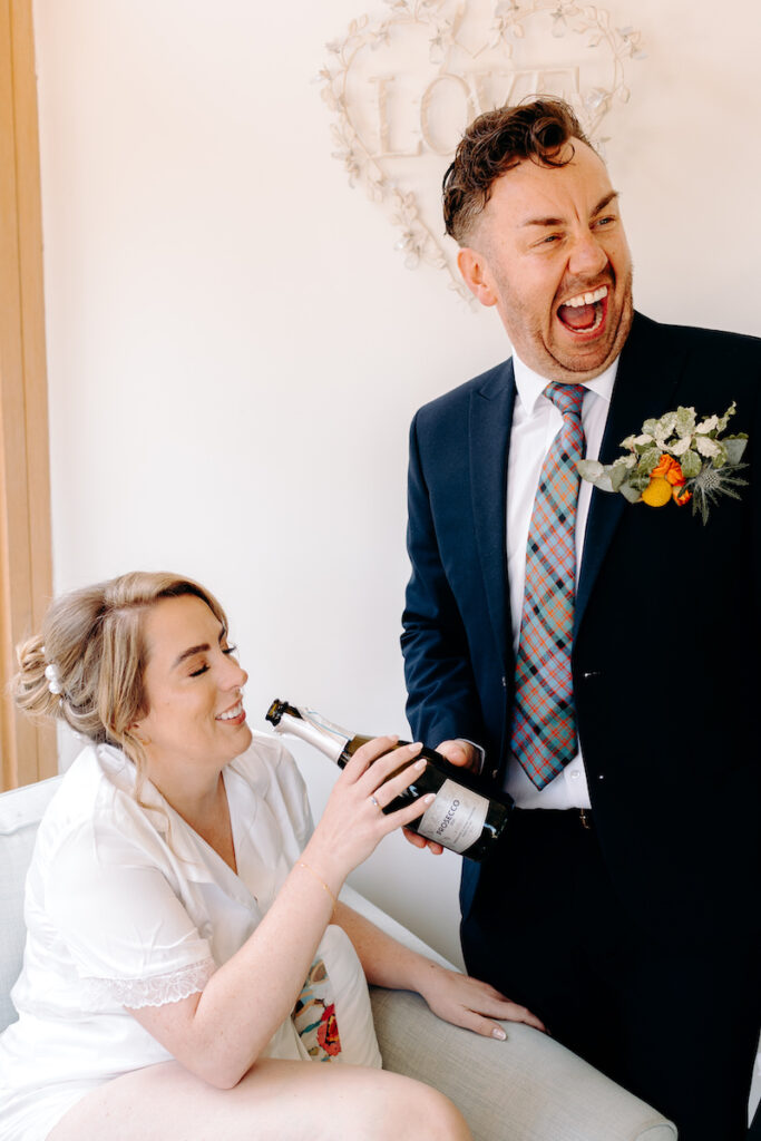 Natural wedding photography at Bridal prep in Buxton