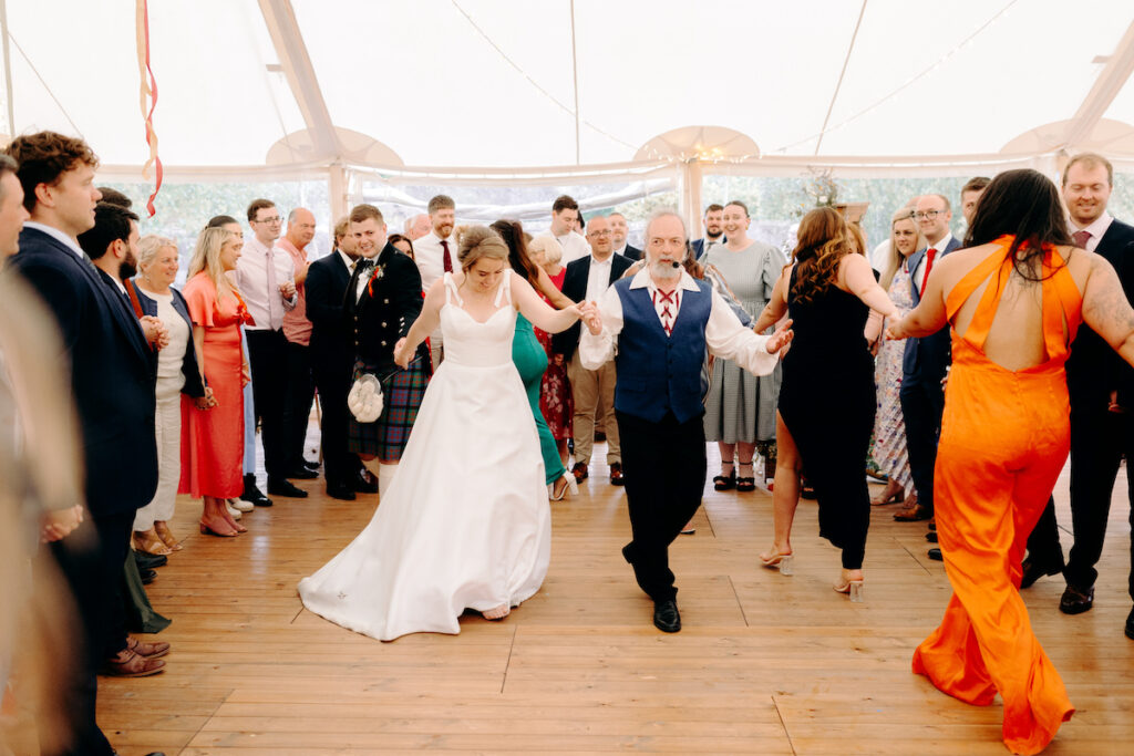 scottish ceilidh at a peak district wedding, fun wedding photographer