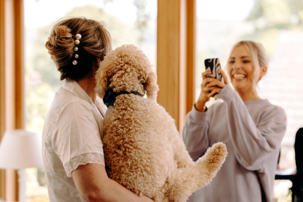 Natural wedding photography at Bridal prep in Buxton