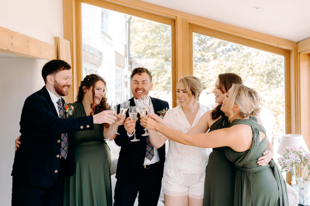 Natural wedding photography at Bridal prep in Buxton