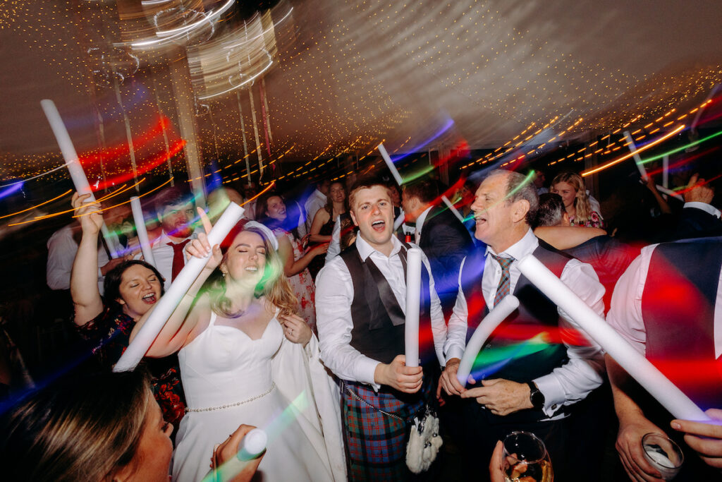 backchat brass fun dance floor wedding photography at eyam hall weddings