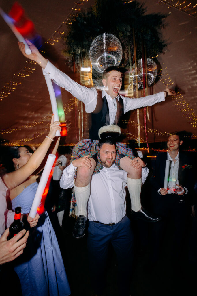 backchat brass fun dance floor wedding photography at eyam hall weddings