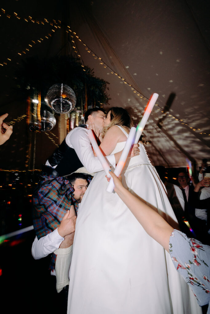 backchat brass fun dance floor wedding photography at eyam hall weddings
