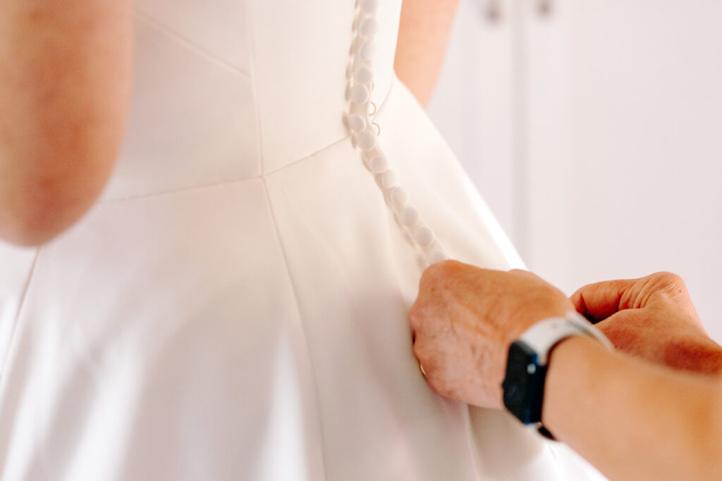 Natural wedding photography at Bridal prep in Buxton