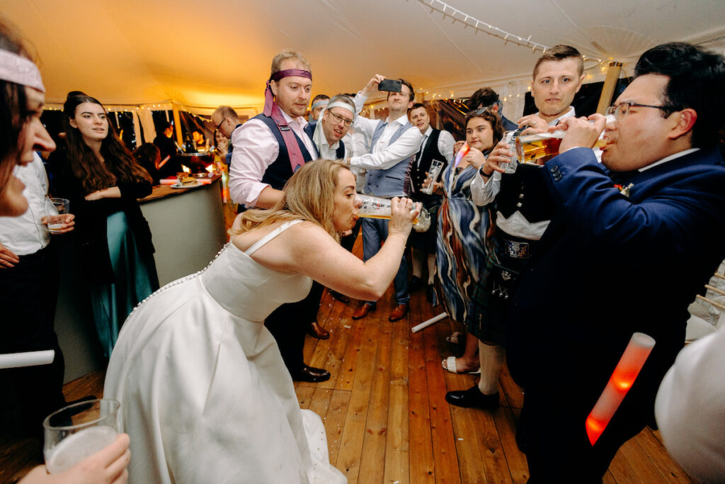 backchat brass fun dance floor wedding photography at eyam hall weddings