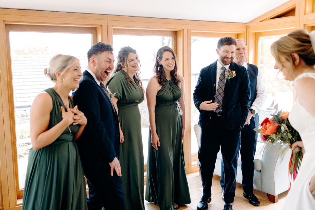 Natural wedding photography at Bridal prep in Buxton