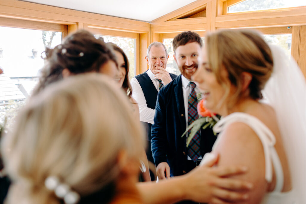 Natural wedding photography at Bridal prep in Buxton