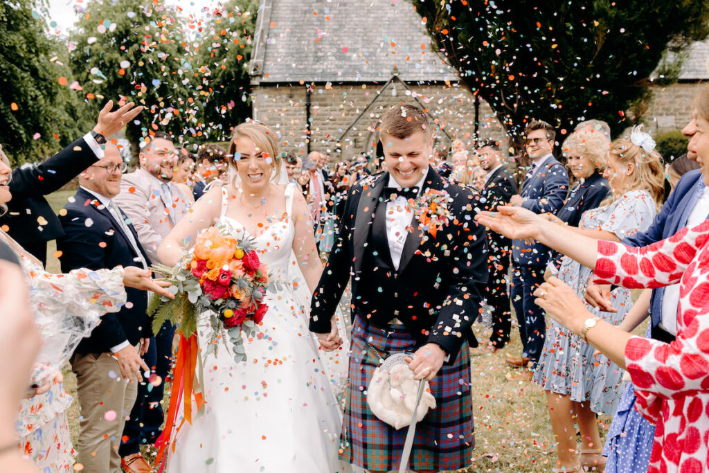 Fun Confetti Wedding Photography