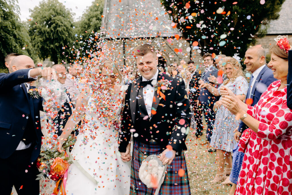 Fun Confetti Wedding Photography