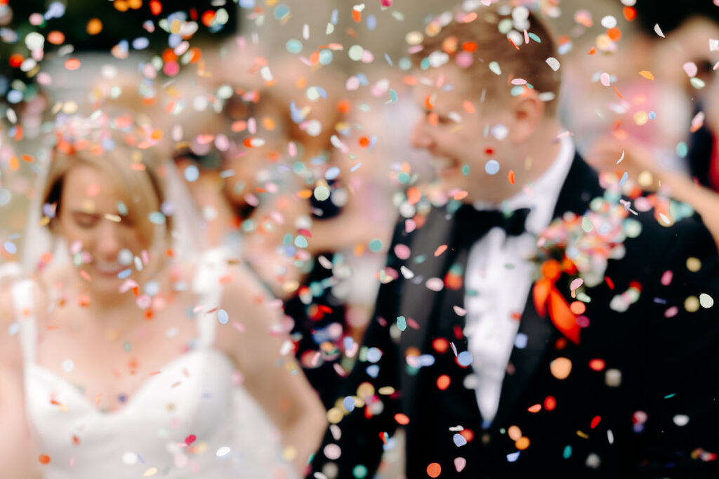 Fun Confetti Wedding Photography