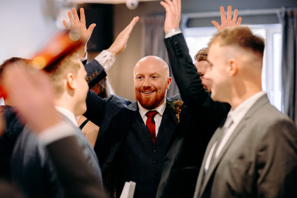 natural wedding photography at october wedding at the white hart inn in derbyshire