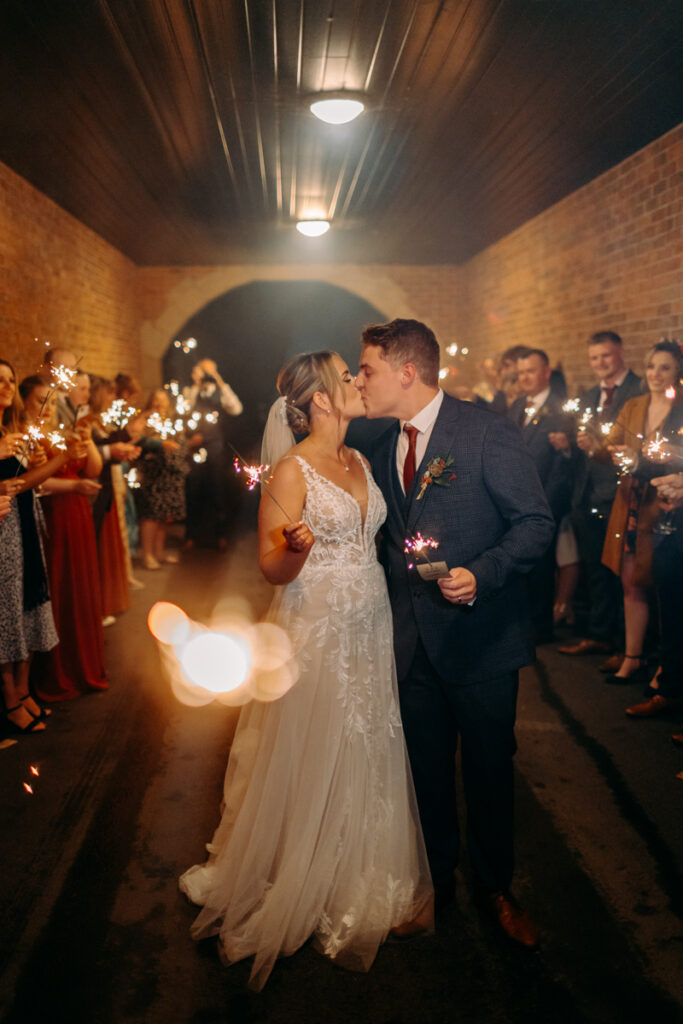 sparkler wedding photography at october wedding