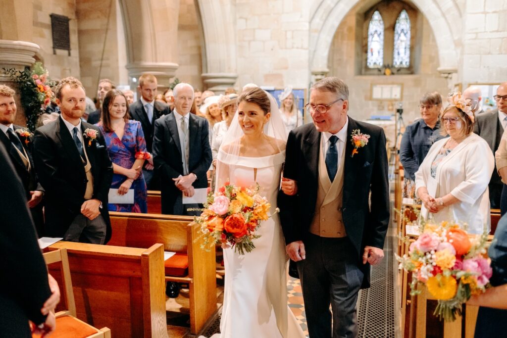 natural church wedding photography in derbyshire