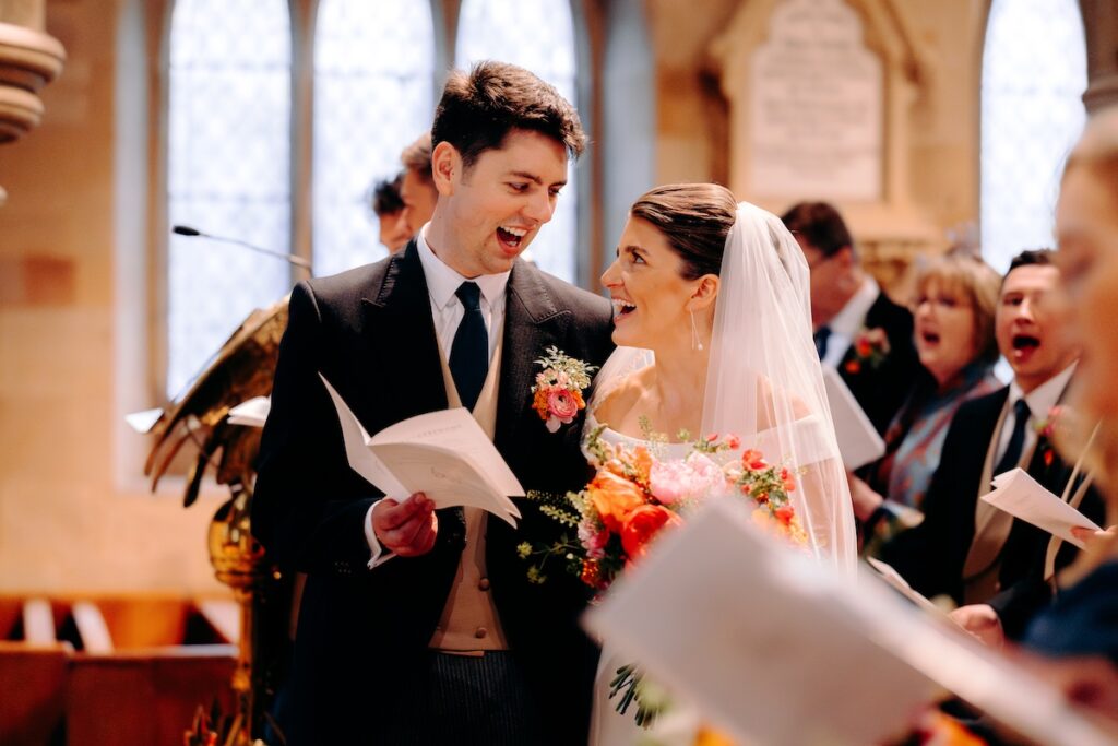 natural church wedding photos in derbyshire