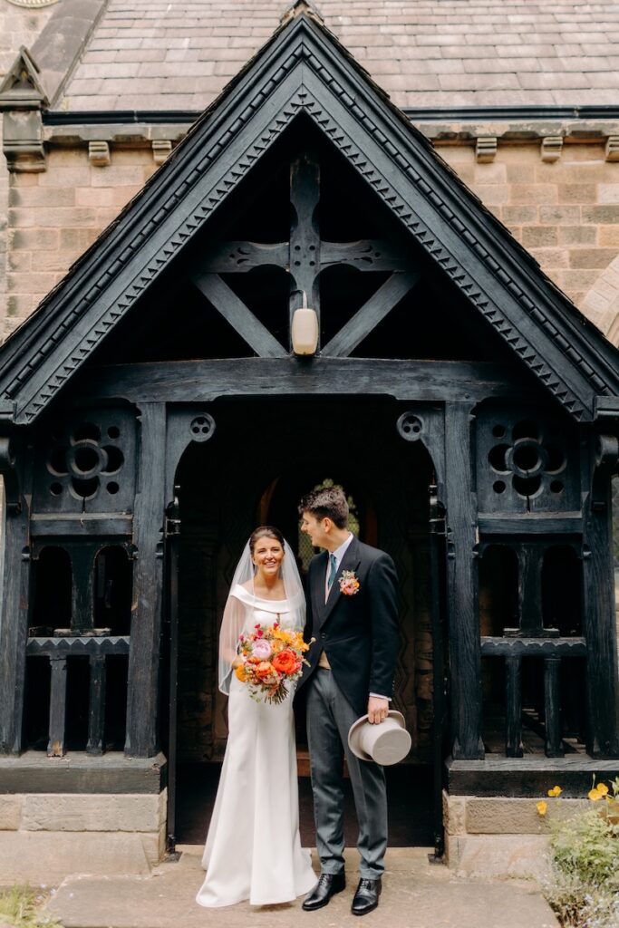 natural church wedding photos in derbyshire