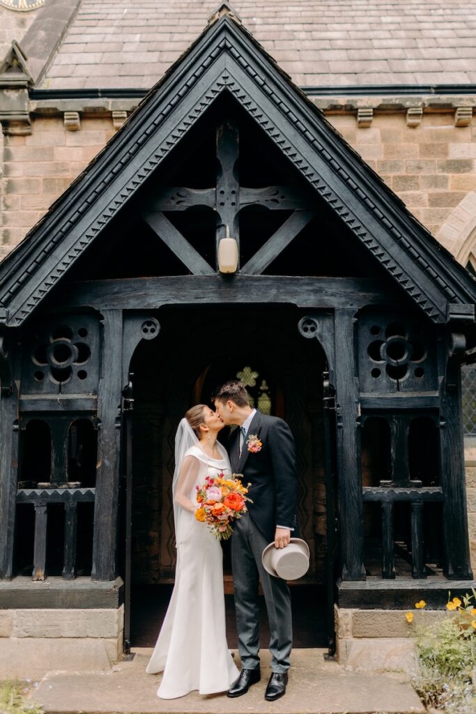 natural church wedding photos in derbyshire