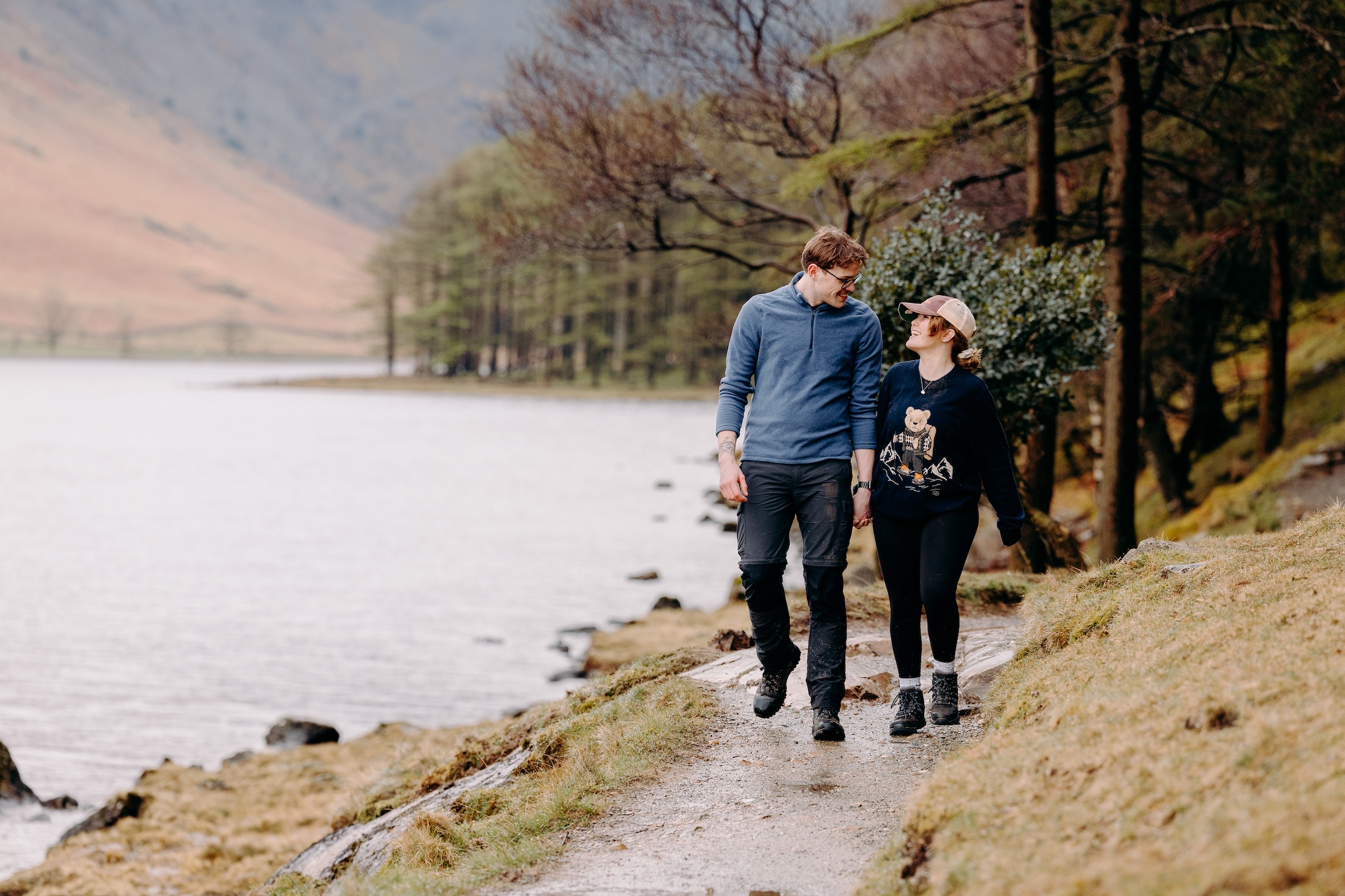 secret proposal photography at Buttermere lake in the lake district national park