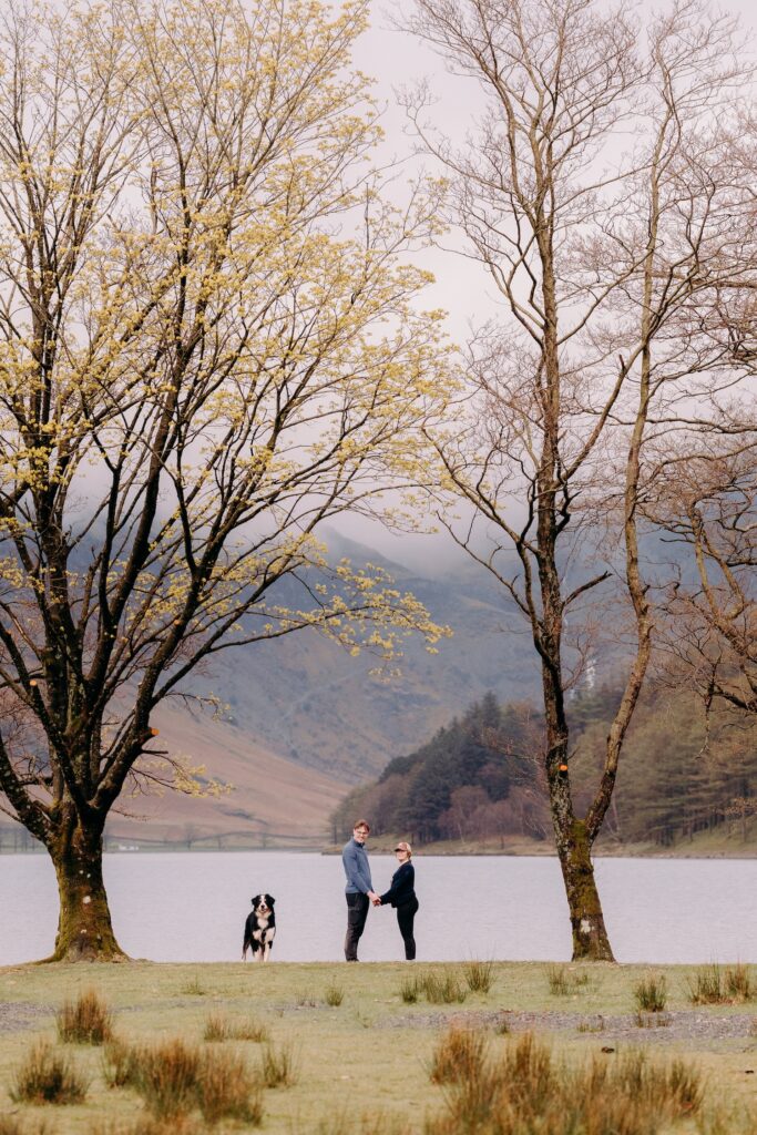 secret proposal photography at Buttermere lake in the lake district national park