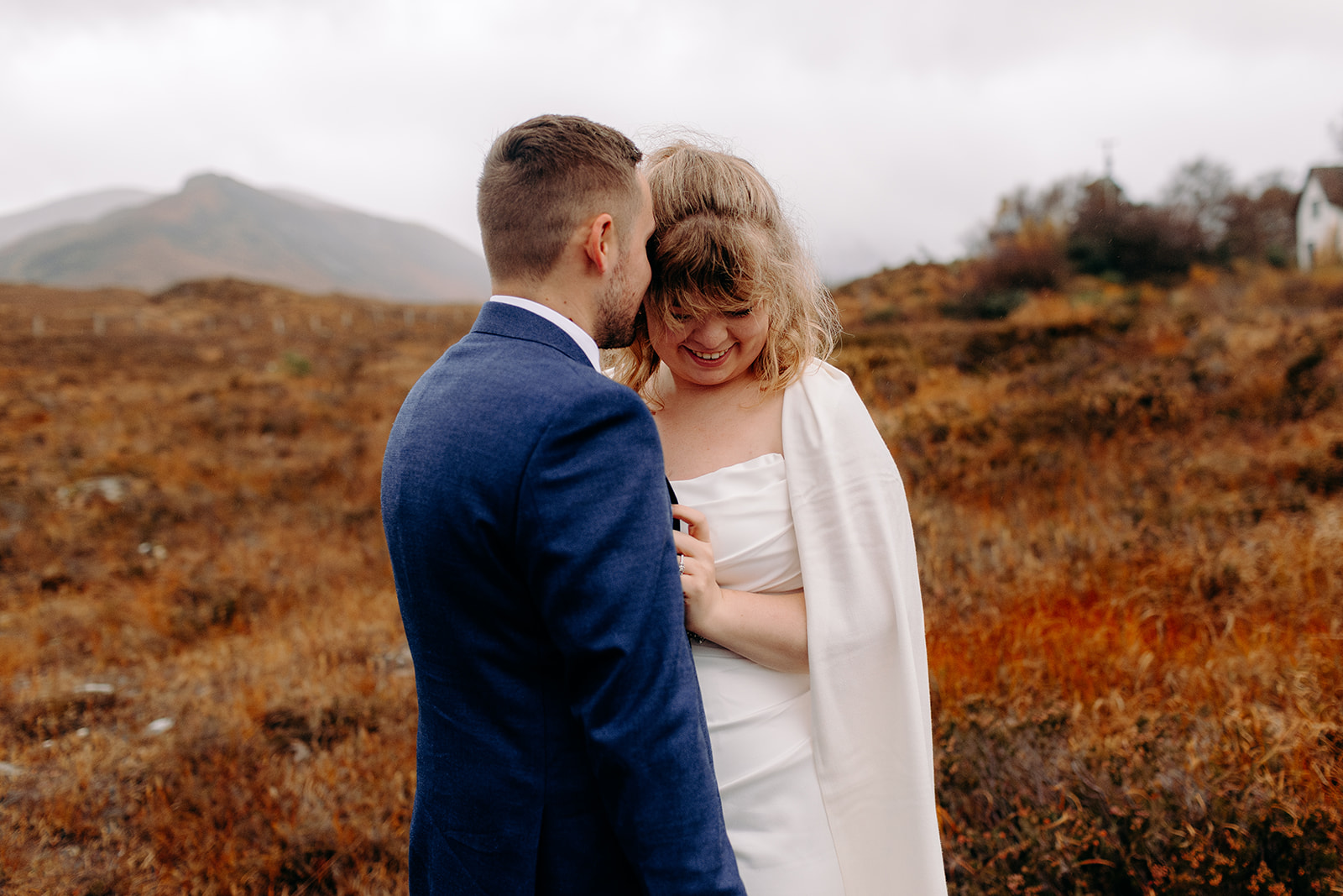 Romantic Isle of Skye elopement with moody Highland skies
