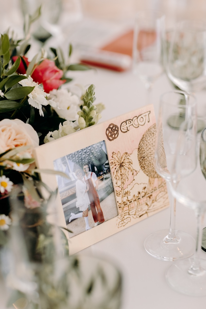 Wedding breakfast table decoration at Marleybrook House.