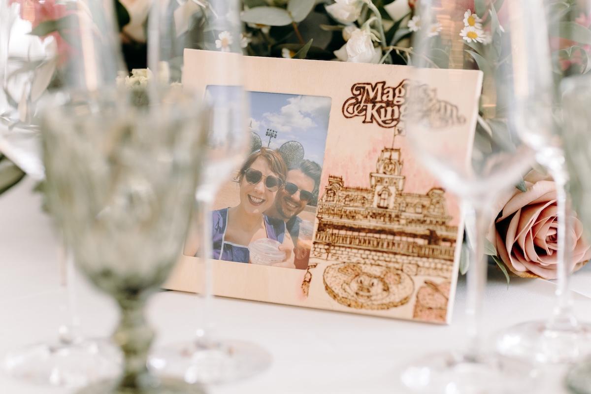 Wedding breakfast table decoration at Marleybrook House.